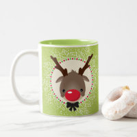 RENDIER KERST schattig rode neus rudolph groen