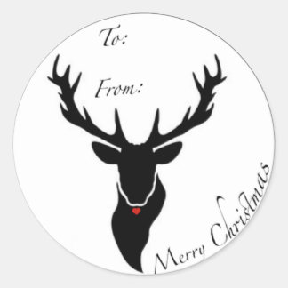 Rendier kerst sticker