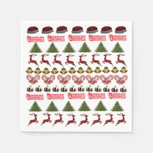 Rendier Kerst Traktaties Patroon, Servet