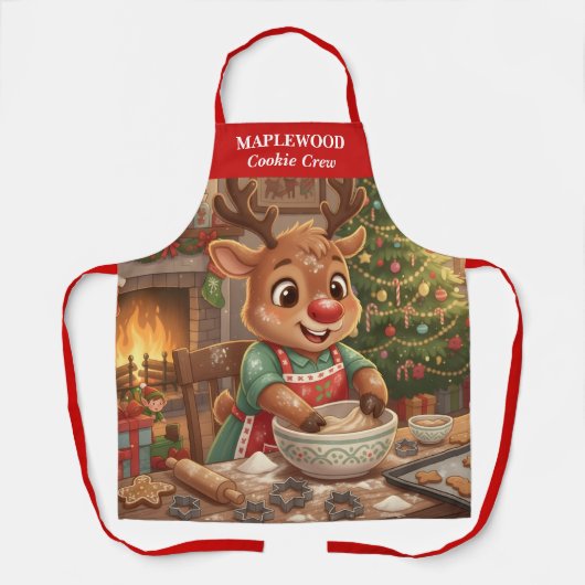 Rendier Kerstbakschort Schort (Voorkant)