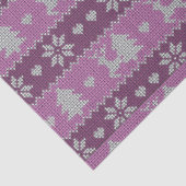 Rendier Kerstbomen Harten Paarse Kerst Tissuepapier (Detail)