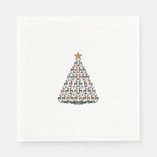 Rendier Kerstboom Vintage Gravure Shirt_1 Servet