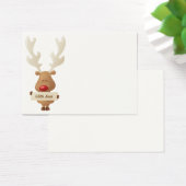 Rendier kerstcadeau label visitekaartjes (Bureau)