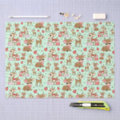 Rendier kerstcadeau Ornament sneeuwvlok groen Tissuepapier (Craft)