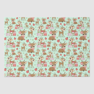 Rendier kerstcadeau Ornament sneeuwvlok groen Tissuepapier