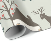 Rendier kerstinpakpapier cadeaupapier (Rol Hoek)