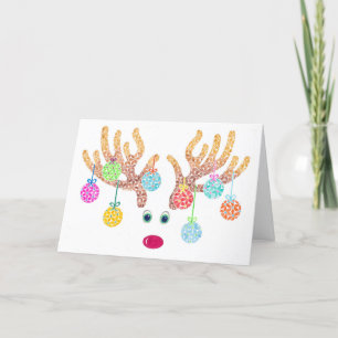 Rendier Kerstkaart Feestdagen Kaart