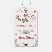 Rendier Kerstman Verjaardagsgunst Gift Labels Cadeaulabel (Voorkant)