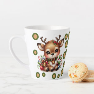 Rendier Kerstmis Mok met Jouw naam-Latte Mok