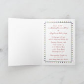 Rendier Kerstmis Verjaardagsfeest Custom Invite (Binnen)