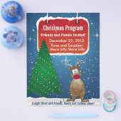 Rendier Kerstprogramma Folder Flyer (Enkel)