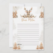 Rendier Kersttijd Capsule Nota Bericht Kaart (Voorkant)