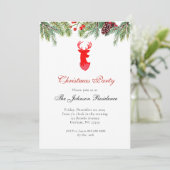 Rendier kerstvakantie feest aankondiging (Staand voorkant)