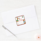 Rendier Kleurrijke Kerst Gift Label Sticker Label (Envelop)