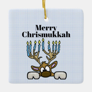 rendier met Menorah Antlers Chrismukkah Ornament