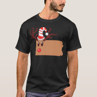 Rendier Pennsylvania Santa Reindeer Antlers T-shirt