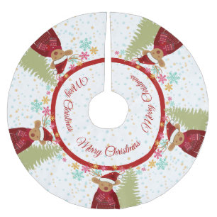 Rendier Pine Tree Snowflake Schattige Kerst Kerstboom Rok