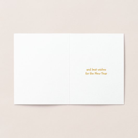 Rendier prancing over geschenken Kerstmis gouden k Folie Kaarten (Binnen)