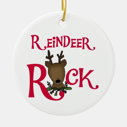 Rendier Rock Kerst Ornament (Voorkant)