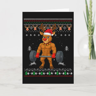 Rendier Rode Neus Gainzdeer Gym Lelijk Kerstmis Le Kaart