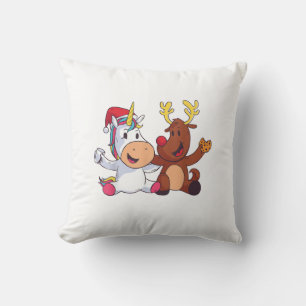 Rendier Rudolph Kerst Ren Rood Neus Eenhoorn G Kussen