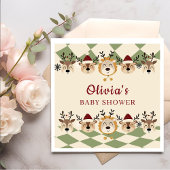 Rendier Santa Baby Christmas Baby shower servetten