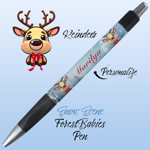 Rendier Schattige Grappig Xmas Deer w / Antlers Sn Pen