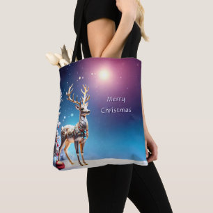 Rendier Sieraden Kerstvakantie Boodschappentas Draagtas