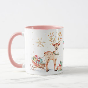 Rendier Sleigh Christmas Mok
