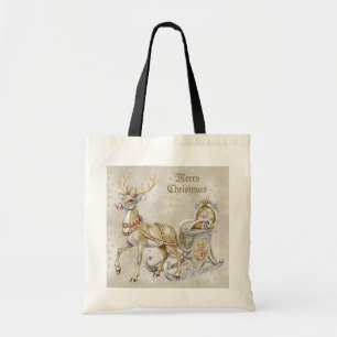 Rendier Sleigh Holiday Canvas tas