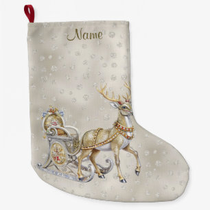 Rendier Sleigh Holiday Stocking Grote Kerstsok
