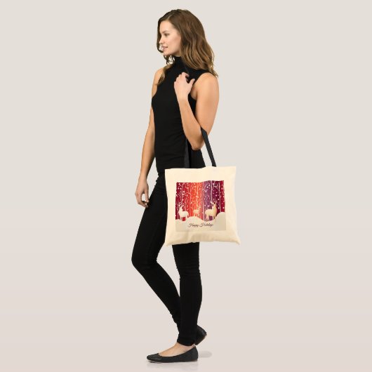 Rendier Sneeuwvakantie Tote Bag (Voorkant (model))