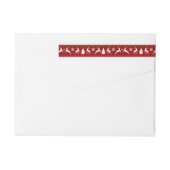 Rendier Snowflakes Trees Wraparound adreslabel (Achterkant)