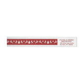 Rendier Snowflakes Trees Wraparound adreslabel (Individueel)