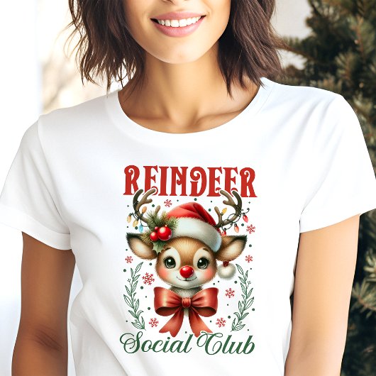 Rendier Social Club Coquette Kerstmis Tri-Blend Shirt