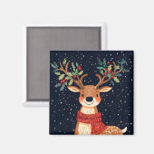 Rendier Starry Christmas Twinkle Night Magneet (Voorkant / Achterkant)