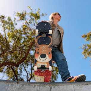 Rendier Starry Christmas Twinkle Night Skateboard