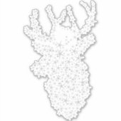 Rendier Stars Kerstmis Sticker (Voorkant)