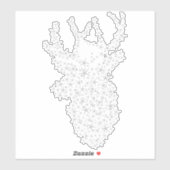 Rendier Stars Kerstmis Sticker (Vel)