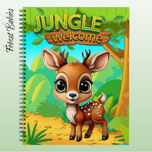 Rendier Unieke Jong Dier Hert Grafisch Wijfje 🦌 Notitieboek