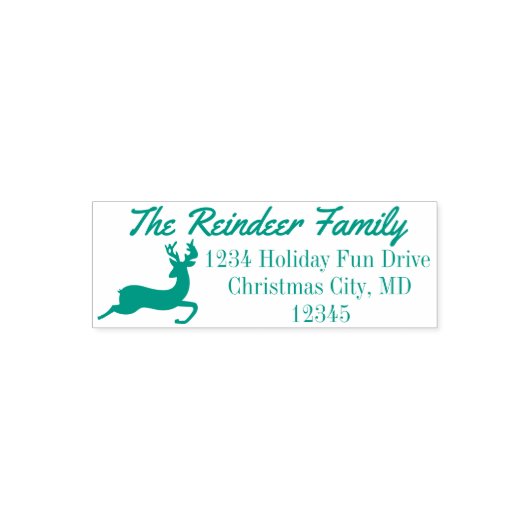Rendier Vakantie Kerstmis retour adres stempel (Design)