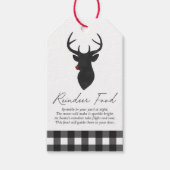 Rendier voedsel Kinderen Cadeaulabel (Voorkant)