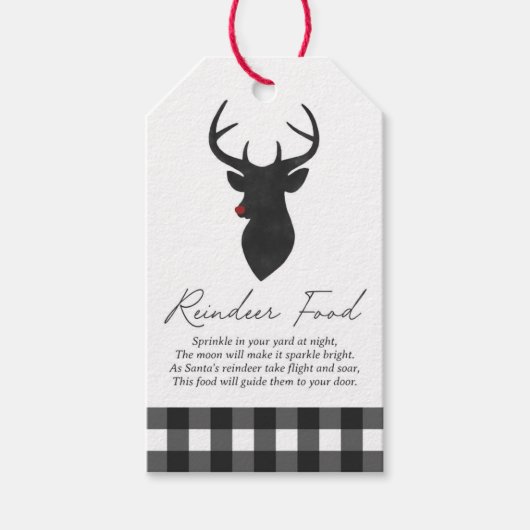 Rendier voedsel Kinderen Cadeaulabel (Voorkant)