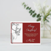 Rendier Vrolijk Kerstfeest Briefkaart (Staand voorkant)