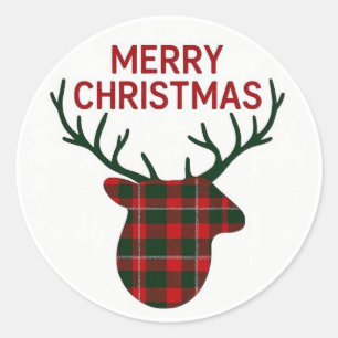 Rendier vrolijk kerstfeest Sticker