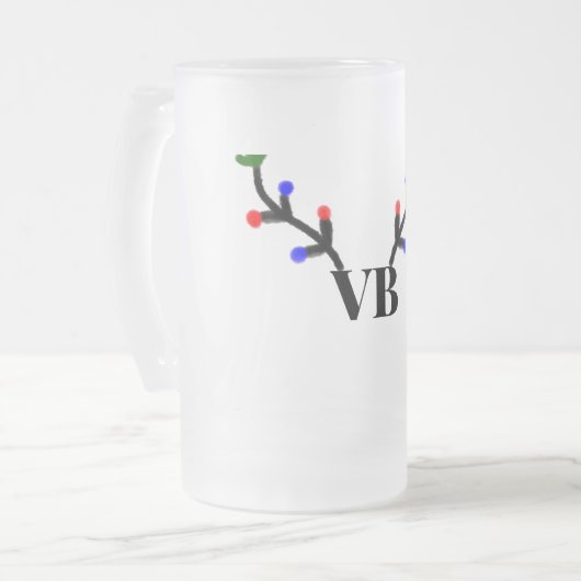 Rendier vrolijk Kerstmis voeg naam tekst naam tite Matglas Bierpul (Voorkant links)