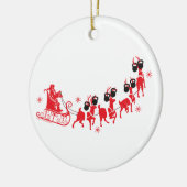 Rendier Workout Keramisch Ornament (Links)