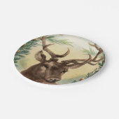  rendierbaard kerstmis papieren bordje (Gekanteld)