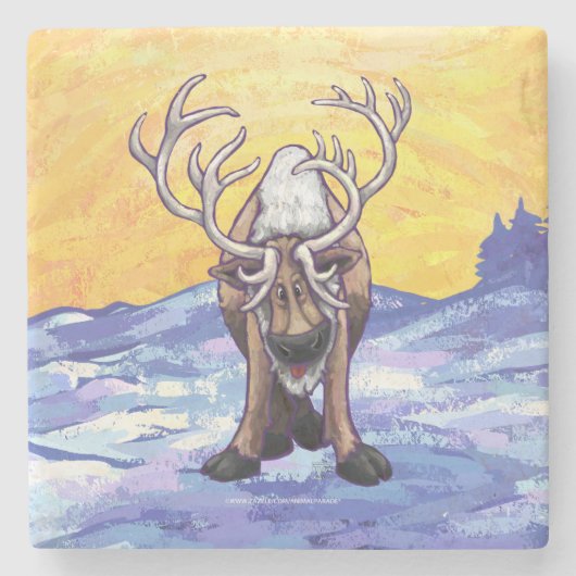 rendiercadeaus en -Accessoires Stenen Onderzetter (Voorkant)