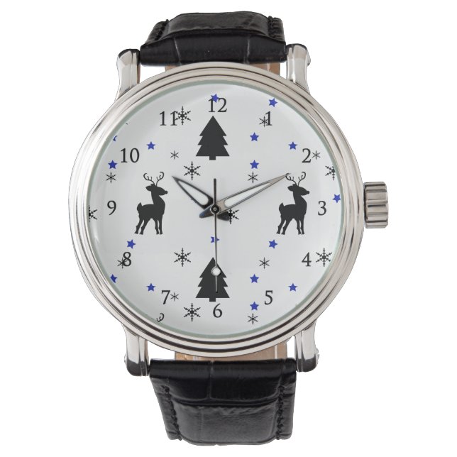 Rendierdennenbos Horloge (Voorkant)